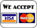 We accept master and visa cards